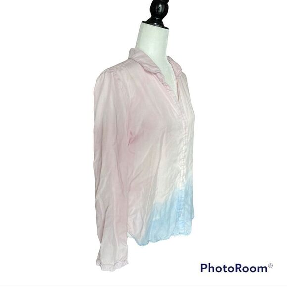 CLOTH & Stone Pink/Blue Tye Dye Long Sleeve Hidden Button Up Sz S - Picture 4 of 6